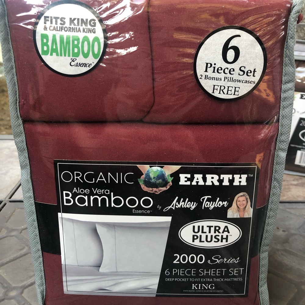 Cooling Bed Sheet Set King/Cal King Burgundy